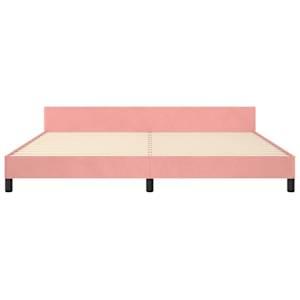 Rám postele s čelem růžový 200x200 cm samet - obrázek 6
