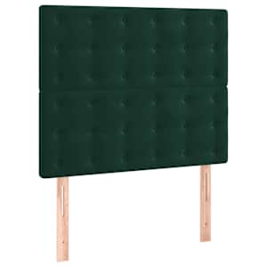 Rám postele bez matrace tmavě zelená 90 x 200 cm samet - obrázek 7