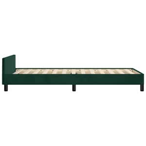 Rám postele bez matrace tmavě zelená 90 x 200 cm samet - obrázek 8