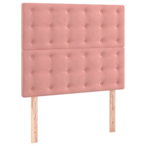 Rám postele s čelem růžový 90x200 cm samet - obrázek 8