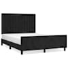 vidaXL voodiraam ilma madratsita, must, 140x190 cm, samet