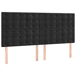 Rám postele s čelem černý 180x200 cm samet - obrázek 8