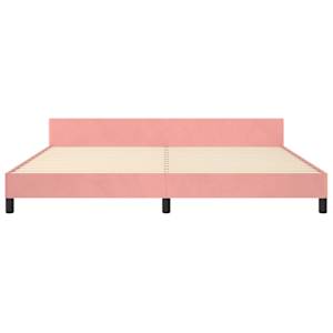 Rám postele s čelem růžový 200x200 cm samet - obrázek 6