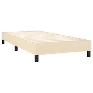 Box spring postel s matrací krémová 90x200 cm textil - obrázek 4