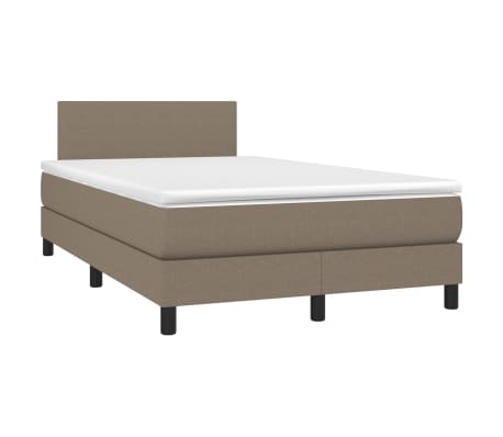 vidaXL Box spring postel s matrac&iacute; taupe 120x200 cm textil
