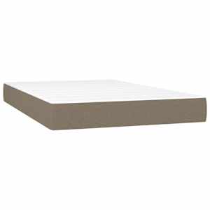 Box spring postelja z vzmetnico taupe 120x200 cm blago - slika 5