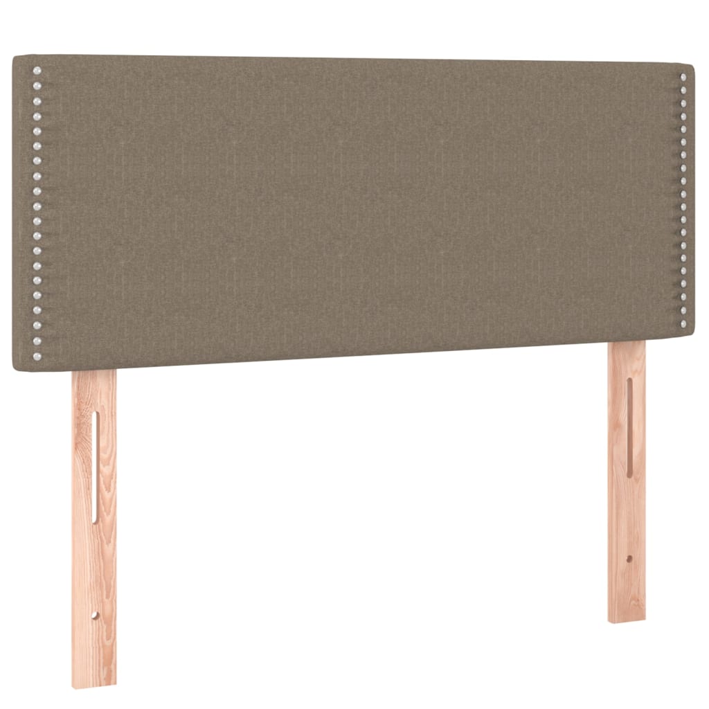 Łóżko kontynentalne Taupe 203x80x78cm + Materac 80x200x20cm + Nakładka 80x200x5cm