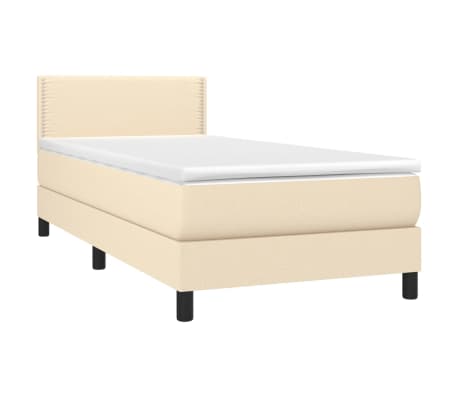 vidaXL &Kappa;&rho;&epsilon;&beta;ά&tau;&iota; Boxspring &mu;&epsilon; &Sigma;&tau;&rho;ώ&mu;&alpha; &Kappa;&rho;&epsilon;&mu; 80 x 200 &epsilon;&kappa;. &Upsilon;&phi;&alpha;&sigma;&mu;ά&tau;&iota;&nu;&omicron;