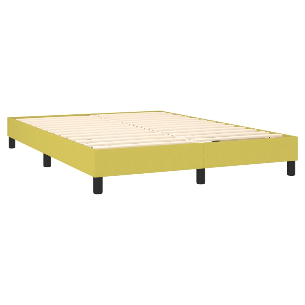 Box spring postel s matrací zelená 140x190 cm textil