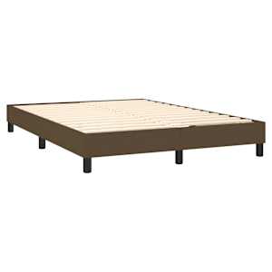 Box spring postel s matrací tmavě hnědá 140x200 cm textil - obrázek 4