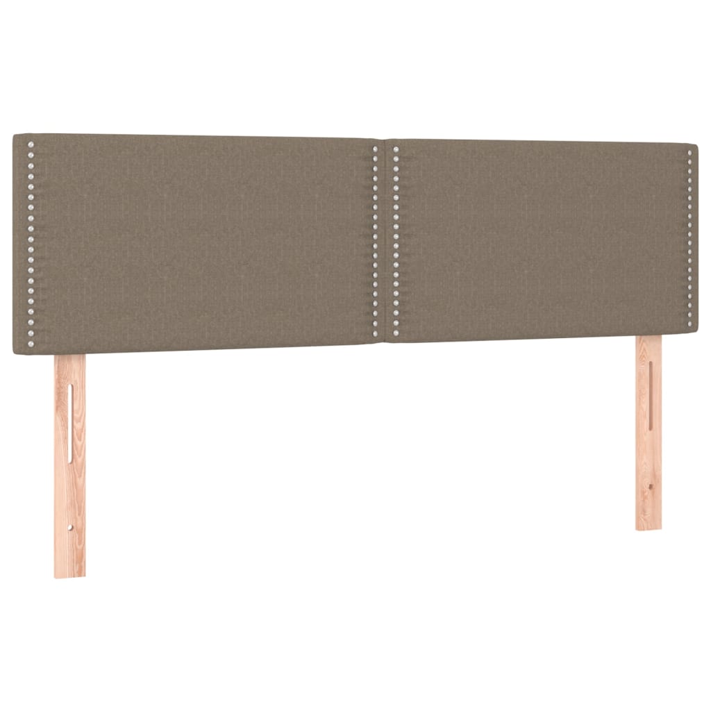 Box spring postelja z vzmetnico taupe 140x200 cm blago