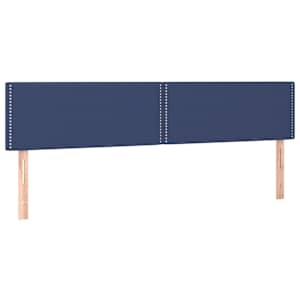 Box spring postel s matrací modrá 200x200 cm textil - obrázek 6
