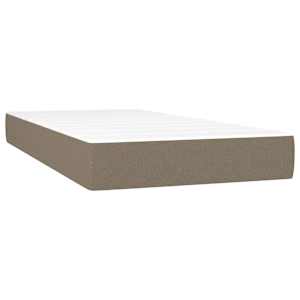 Box spring postelja z vzmetnico taupe 100x200 cm blago - slika 5