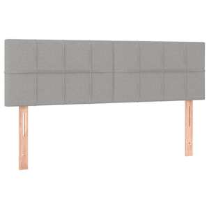 Box spring postel s matrací světle šedá 140 x 190 cm textil - obrázek 6