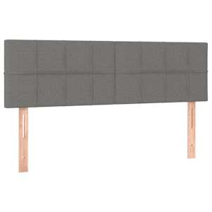 Box spring postel s matrací tmavě šedý 140 x 190 cm textil - obrázek 6