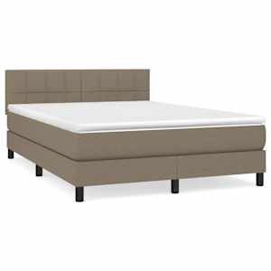 Box spring postelja z vzmetnico taupe 140x190 cm blago - slika 2