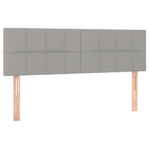 Box spring postel s matrací světle šedá 140 x 200 cm textil - obrázek 6