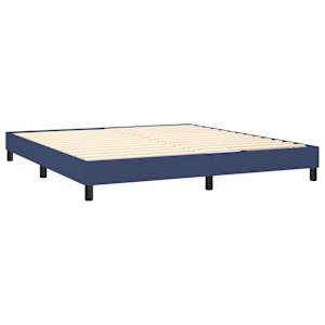 Box spring postel s matrací modrá 160x200 cm textil - obrázek 4