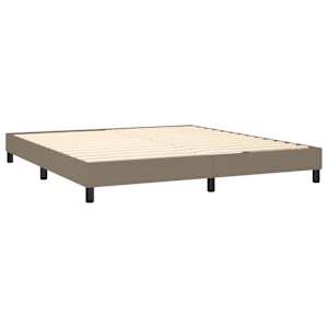 Box spring postel s matrací taupe 180x200 cm textil - obrázek 4