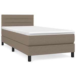 Box spring postel s matrací taupe 90x190 cm textil - obrázek 2