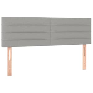 Box spring postel s matrací světle šedá 140 x 190 cm textil - obrázek 6