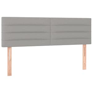 Box spring postel s matrací světle šedá 140 x 200 cm textil - obrázek 6