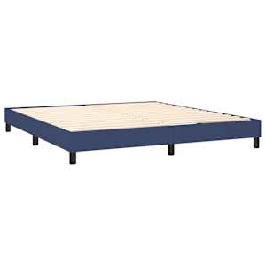 Box spring postel s matrací modrá 160x200 cm textil - obrázek 4