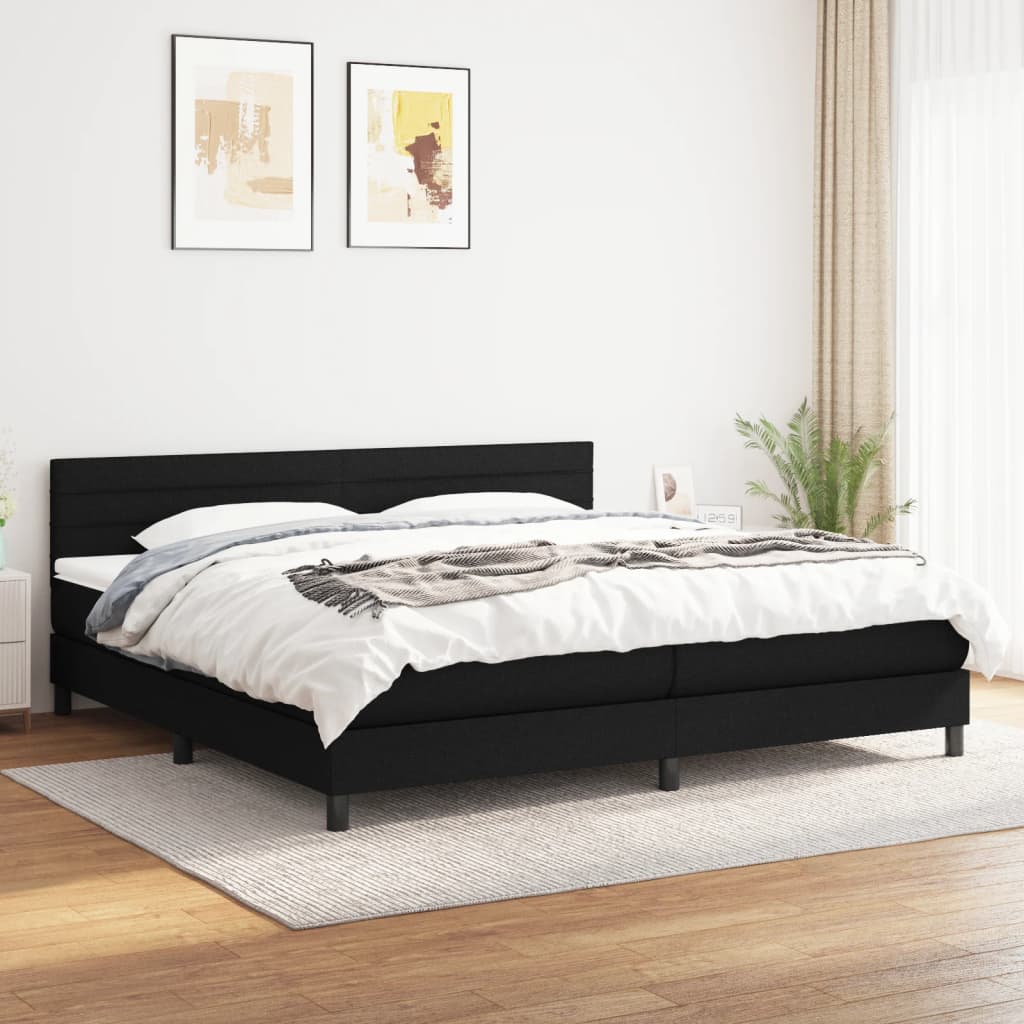  ΚΡΕΒΑΤΙ BOXSPRING ΜΕ ΣΤΡΩΜΑ ΜΑΥΡΟ 200X200 ΕΚ. ΥΦΑΣΜΑΤΙΝΟ V-3140163