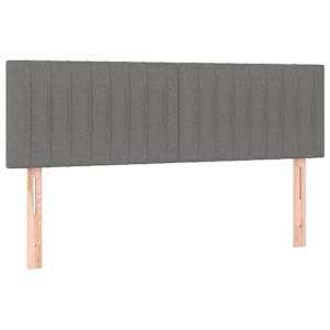 Box spring postel s matrací tmavě šedý 140 x 190 cm textil - obrázek 6