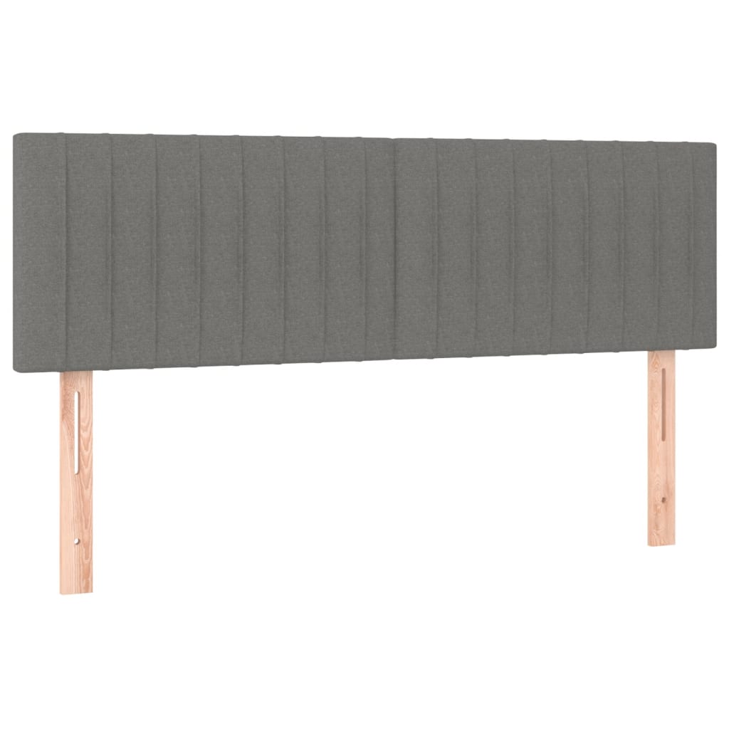 Box spring postelja z vzmetnico temno siva 140x200 cm blago