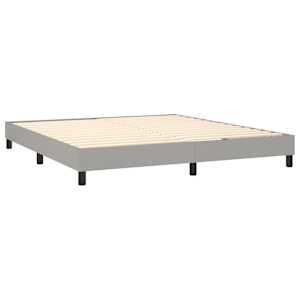 Box spring postel s matrací světle šedá 160 x 200 cm textil - obrázek 4