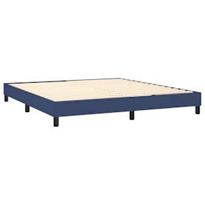 Box spring postel s matrací modrá 160x200 cm textil - obrázek 4