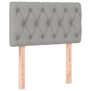 Box spring postel s matrací světle šedá 80 x 200 cm textil - obrázek 6
