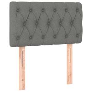 Box spring postel s matrací tmavě šedá 80 x 200 cm textil - obrázek 6