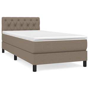 Box spring postel s matrací taupe 80x200 cm textil - obrázek 2