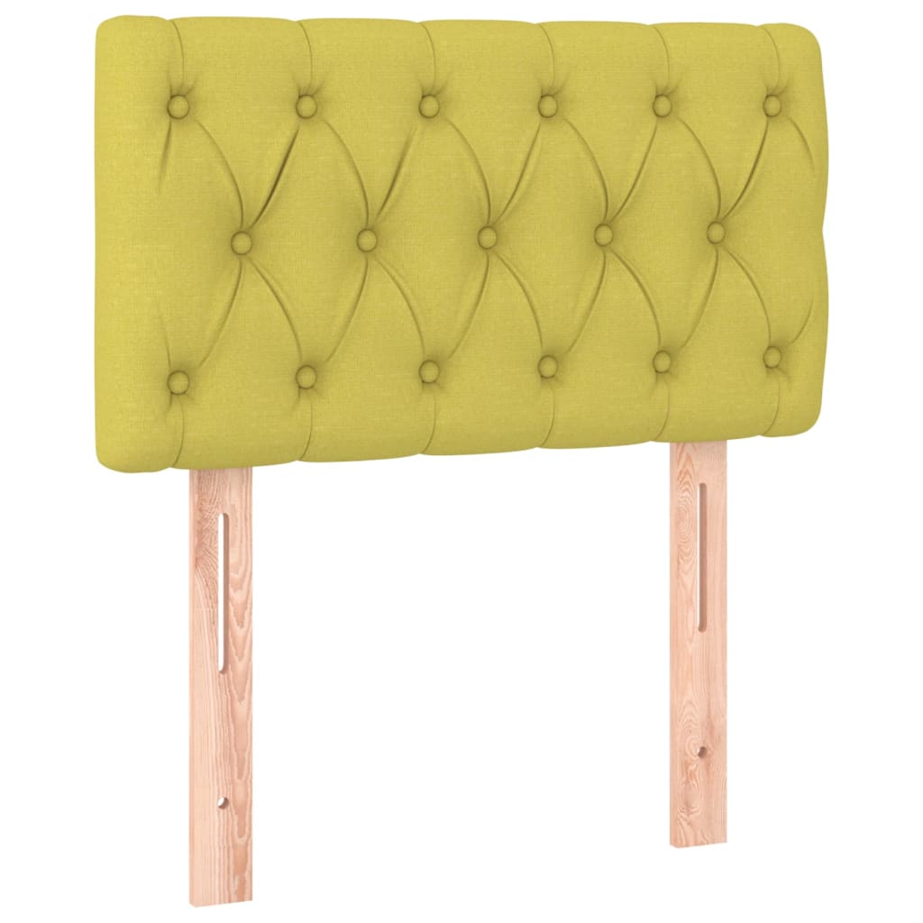 Pat box spring cu saltea, verde, 80x200 cm, textil