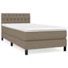 vidaXL kontinentaalvoodi madratsiga, pruunikashall, 90x200 cm, kangas