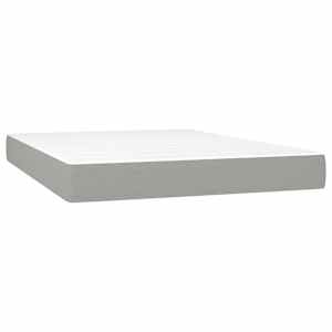 Box spring postel s matrací světle šedá 140 x 190 cm textil - obrázek 5