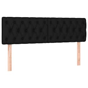 Box spring postelja z vzmetnico črna 160x200 cm blago - slika 6