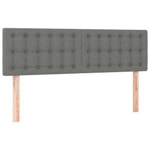 Box spring postel s matrací tmavě šedý 140 x 190 cm textil - obrázek 6