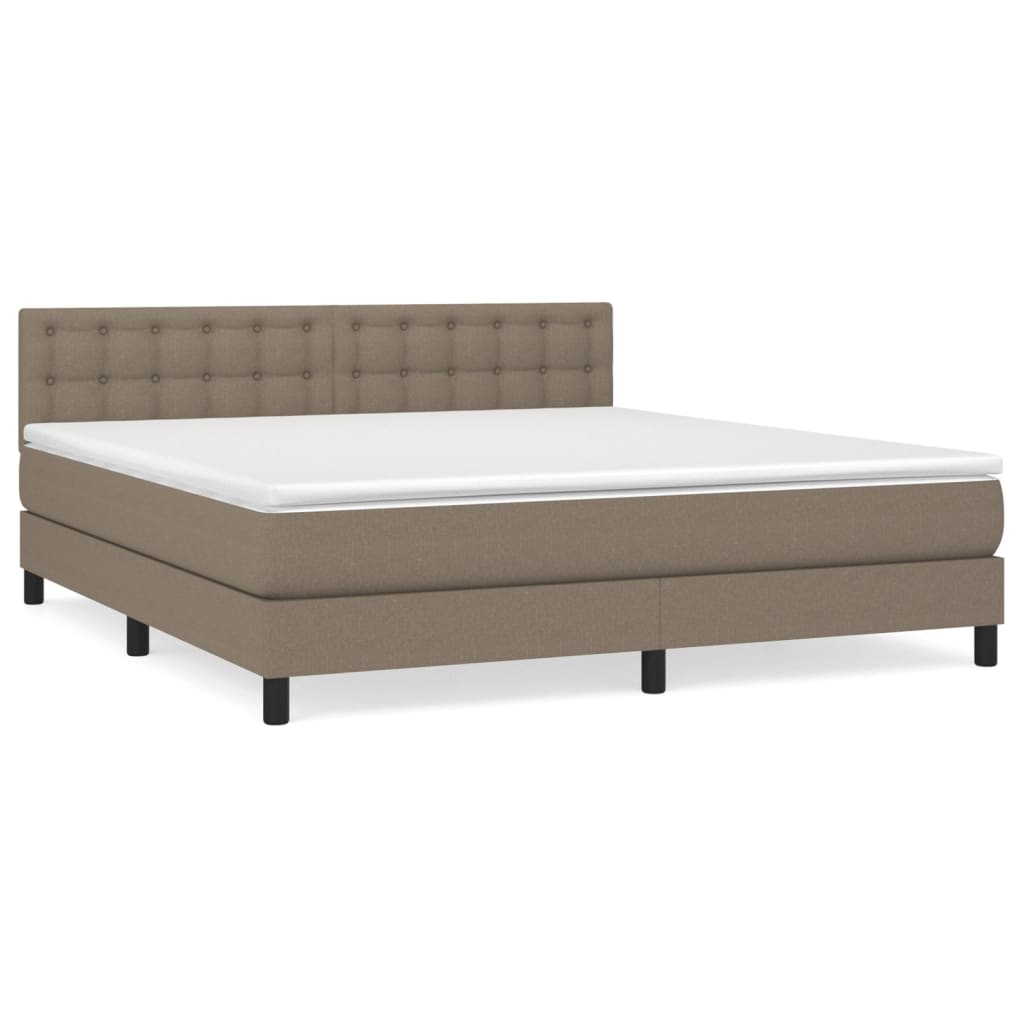 vidaXL Posteľný rám boxspring s matracom sivohned 160x200 cm látka