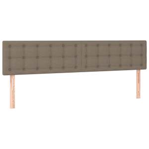 Box spring postelja z vzmetnico taupe 160x200 cm blago - slika 6