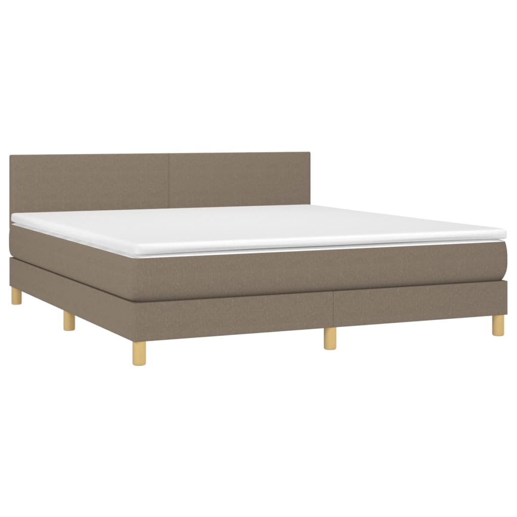 Thumbnail - vidaXL Boxspringbett mit Matratze Taupe 180x200 cm Stoff