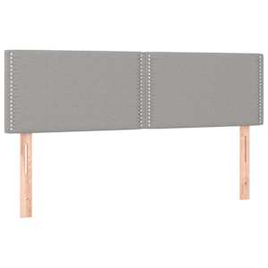 Box spring posteljni z vzmetnico svetlo siv 140x190 cm blago - slika 6