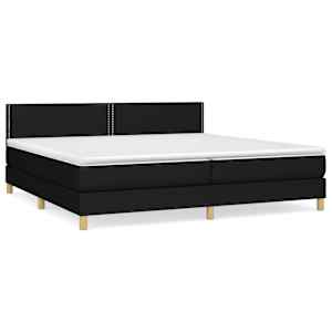 Box spring postel s matrací černá 200x200 cm textil - obrázek 2