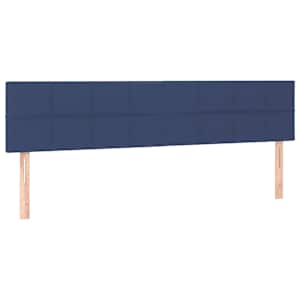 Box spring postelja z vzmetnico modra 160x200 cm blago - slika 6