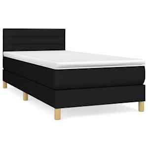 Box spring postel s matrací černá 90x190 cm textil - obrázek 2