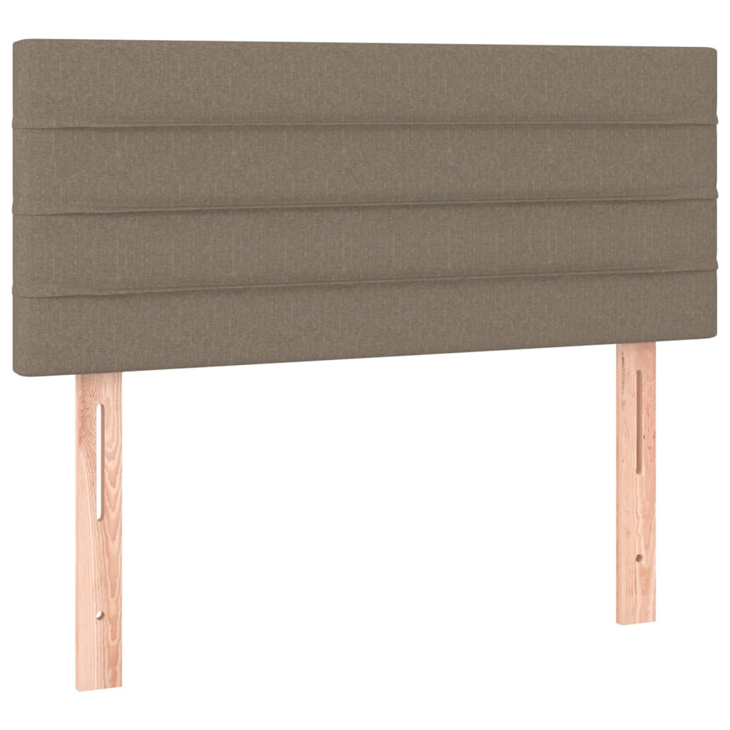 Box spring postelja z vzmetnico taupe 90x190 cm blago