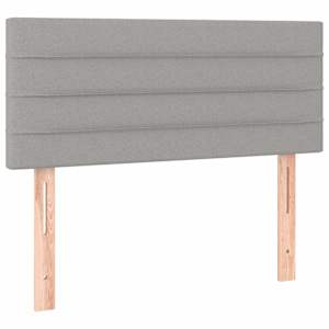 Box spring postelja z vzmetnico svetlo siv 100x200 cm blago - slika 6