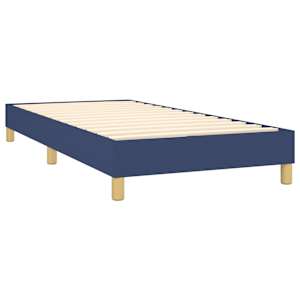 Box spring postelja z vzmetnico modra 100x200 cm blago - slika 4